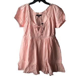 NWT Lulu’s Pink Baby Doll Dress - Size Medium